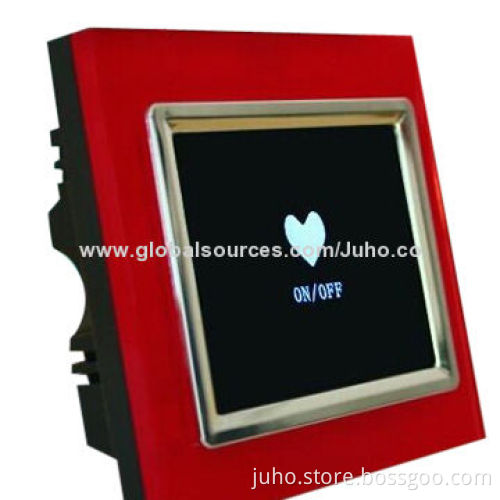 Intelligent Touch Home Automation Two-way Switch with CE, RoHS Marks, Silver-gilt Decorative Frame